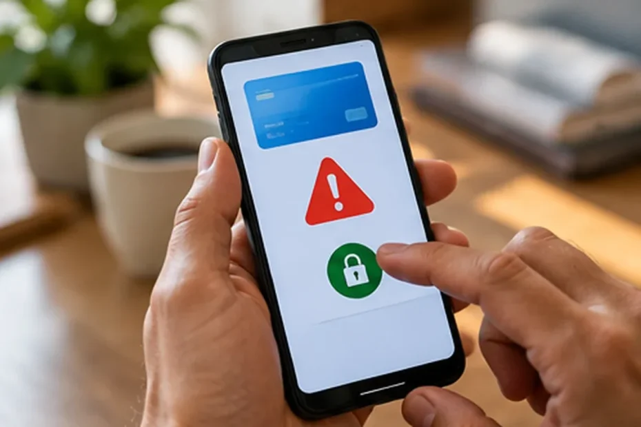 Celular mostra aviso de segurança bancária e pedido de ajuda após transferência suspeita
